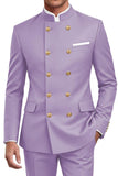 Navy 2 Piece Double Breasted Men's Suits with Pockets