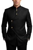 Single Breasted Coffee 2 Piece Men's Prom Suits with Pockets