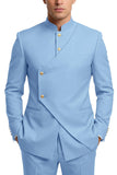 Single Breasted Coffee 2 Piece Men's Prom Suits with Pockets