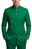 Single Breasted Coffee 2 Piece Men's Prom Suits with Pockets
