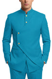 Single Breasted Coffee 2 Piece Men's Prom Suits with Pockets