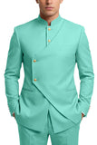 Single Breasted Coffee 2 Piece Men's Prom Suits with Pockets