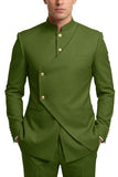 Single Breasted Coffee 2 Piece Men's Prom Suits with Pockets