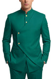 Single Breasted Coffee 2 Piece Men's Prom Suits with Pockets
