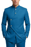 Single Breasted Coffee 2 Piece Men's Prom Suits with Pockets