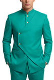 Single Breasted Coffee 2 Piece Men's Prom Suits with Pockets