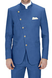 Royal Blue Single Breasted 2 Piece Men's Prom Suits with Pockets