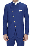 Royal Blue Single Breasted 2 Piece Men's Prom Suits with Pockets