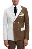 2 Piece Purple Double Breasted Peak Lapel Men's Prom Suits