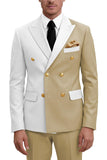 2 Piece Purple Double Breasted Peak Lapel Men's Prom Suits