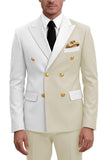 2 Piece Purple Double Breasted Peak Lapel Men's Prom Suits