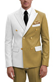 2 Piece Purple Double Breasted Peak Lapel Men's Prom Suits