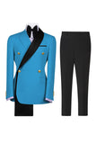 Notch Lapel Sage Green 2 Piece Double Breasted Men's Prom Suits