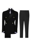 Notch Lapel Sage Green 2 Piece Double Breasted Men's Prom Suits