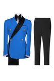 Notch Lapel Sage Green 2 Piece Double Breasted Men's Prom Suits