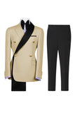 Notch Lapel Sage Green 2 Piece Double Breasted Men's Prom Suits