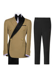 Notch Lapel Sage Green 2 Piece Double Breasted Men's Prom Suits