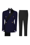 Notch Lapel Sage Green 2 Piece Double Breasted Men's Prom Suits