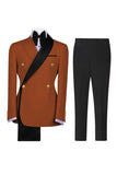 Notch Lapel Sage Green 2 Piece Double Breasted Men's Prom Suits