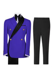 Notch Lapel Sage Green 2 Piece Double Breasted Men's Prom Suits
