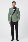 Notch Lapel Sage Green 2 Piece Double Breasted Men's Prom Suits