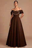 White Off the Shoulder Corset Basque Waist Long Engagement Dress