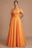 White Off the Shoulder Corset Basque Waist Long Engagement Dress