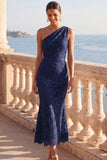 Lace Floral White Mermaid Midi Engagement Dress