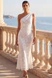 Lace Floral White Mermaid Midi Engagement Dress