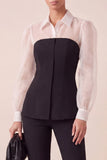 Black Collar Neck Long Sleeves Work Suits