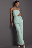 Mint Green Slim Fitted 2 Piece Double Breasted Women's Work Suits