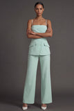 Mint Green Slim Fitted 2 Piece Double Breasted Women's Work Suits