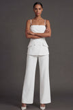 Mint Green Slim Fitted 2 Piece Double Breasted Women's Work Suits