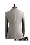Grey Notch Lapel 2 Piece Double Breasted Men's Prom Suits
