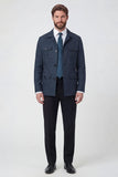 Beige Notch Lapel Single Breasted Men's Jacket with Pockets