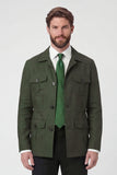 Beige Notch Lapel Single Breasted Men's Jacket with Pockets