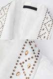 One Button Jacquard Black 2 Piece Shawl Lapel Men's Prom Suits with Beading