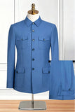 Single Breasted Black 2 Piece Men's Suits
