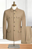 Single Breasted Black 2 Piece Men's Suits