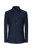 Single Breasted Black 2 Piece Men's Suits