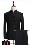 Black Single Breasted 2 Piece Men's Prom Suits with Pockets