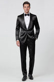 2 Piece Shawl Lapel Champagne One Button Men's Prom Suits with Pockets
