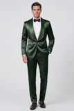 2 Piece Shawl Lapel Champagne One Button Men's Prom Suits with Pockets