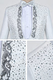 One Button Black Shawl Lapel Beaded Men's Prom Suits