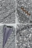Single Breasted Gold Notch Lapel Sparkly Beaded Men's Jacket