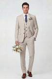 Dark Grey 2 Piece Notch Lapel Single Breasted Men's Prom Suits
