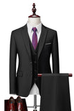 Dark Grey 2 Piece Notch Lapel Single Breasted Men's Prom Suits