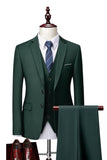 Dark Grey 2 Piece Notch Lapel Single Breasted Men's Prom Suits