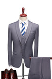 Dark Grey 2 Piece Notch Lapel Single Breasted Men's Prom Suits
