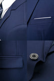 Dark Grey 2 Piece Notch Lapel Single Breasted Men's Prom Suits